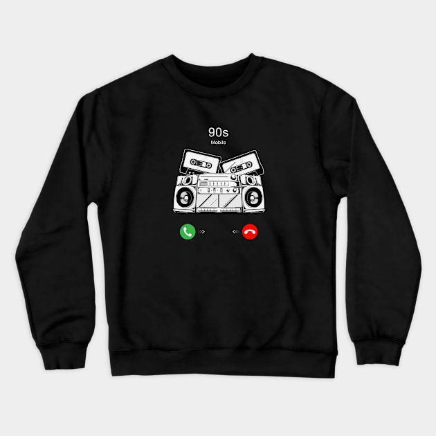 90s are Calling Crewneck Sweatshirt by Printadorable